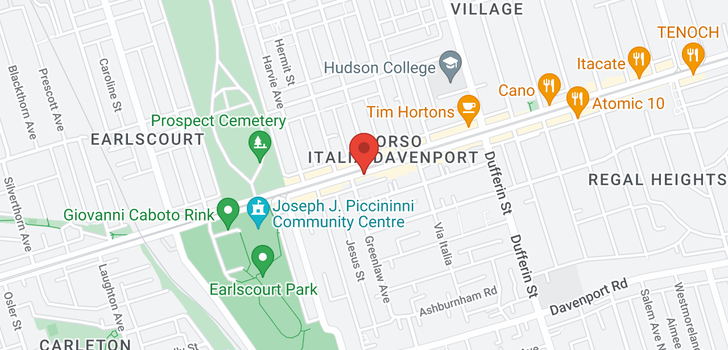 map of 1283 ST CLAIR AVE W